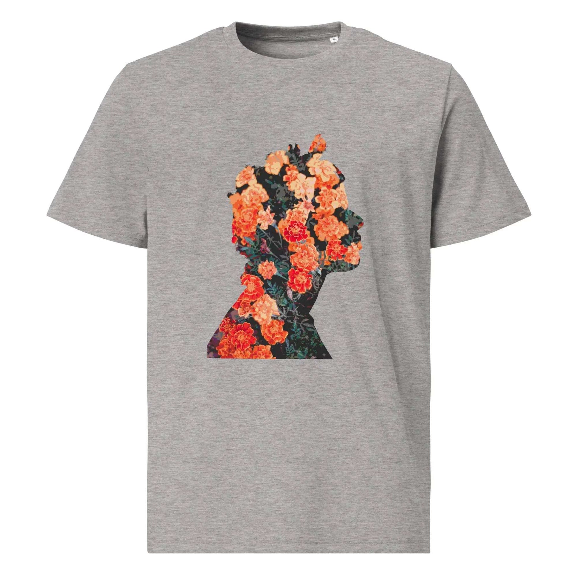 Chiamaka, silhouette de fleurs, figure fleurie, T-shirt Coton Biologique