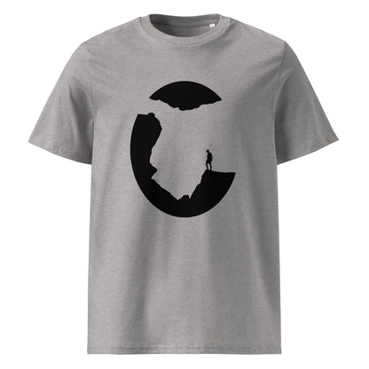 T-shirt gris et noir, design graphique sobre, original et poétique